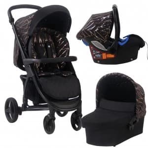 Image of My Babiie MB200+ Travel System - Black and Gold