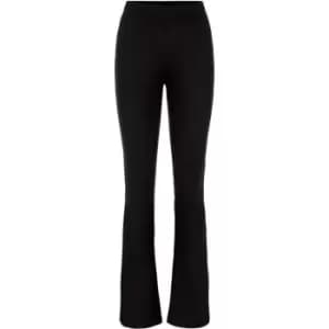 Image of Pieces Rib Jersey Flare Trouser - Black