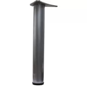Image of Adjustable Breakfast Bar Worktop Support Table Leg 1100mm - Colour Silver - Pack of 2