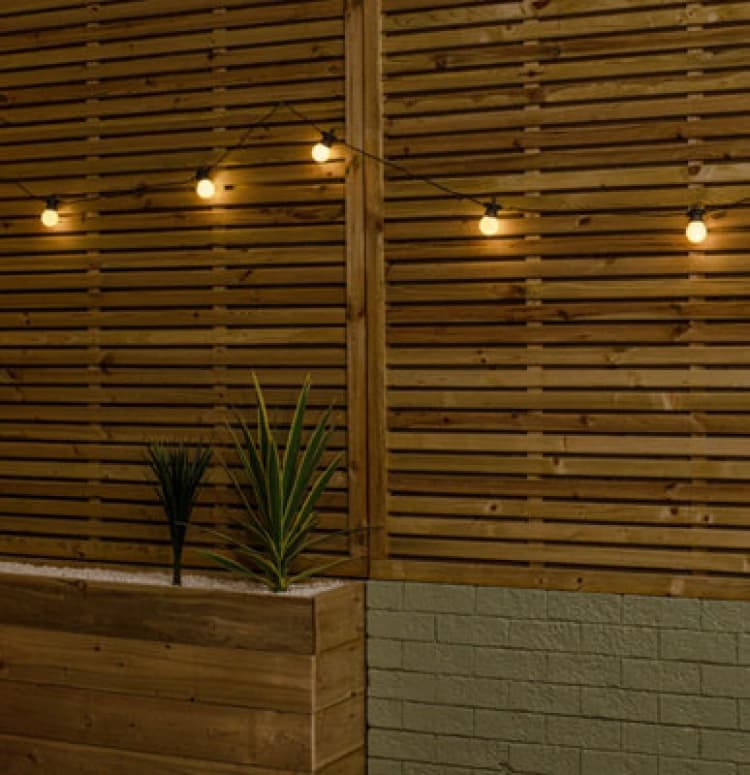 Image of Set of 20 Indoor Outdoor Connectable Party Festoon Lights with Warm White LEDs