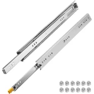 Image of VEVOR Heavy Duty Drawer Slides 2PCS Drawer Slides 36" Locking Drawer Slides 250LBS Capacity Heavy Duty Slides Three Section Full Extension Drawer