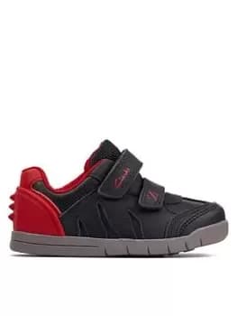 Image of Clarks Toddler Rex Play Strap Shoe - Navy/Red Size 5 Younger