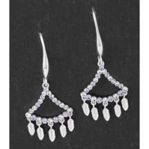 Image of Boho Chic Silver Plated Modern Dreamcatcher Earrings