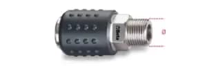 Image of Beta Tools 1917M Universal Ball Quick Male Coupler Ø GAS BSP 3/8" Rubber Coated