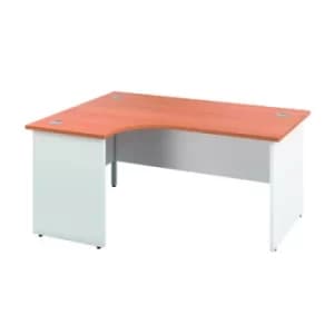 Image of Jemini Switch Radial Left Hand Desk 1800x1200x730mm Beech/White KF805489