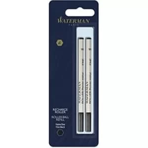 Image of Waterman Black Rollerball Twin Pack Refills