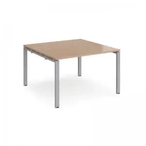 Image of Adapt boardroom table starter unit 1200mm x 1200mm - silver frame and