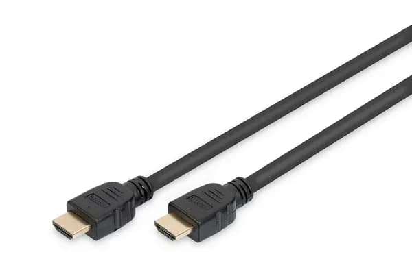 Image of Digitus Digitus HDMI Cable HDMI-A plug, HDMI-A plug 5m Black AK-330124-050-S gold plated connectors, Ultra HD (4k) HDMI with Ethernet, High Speed