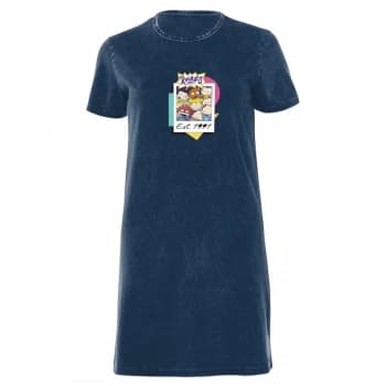 Image of Nickelodeon Rugrats Womens T-Shirt Dress - Navy Acid Wash - XXL - Navy Acid Wash