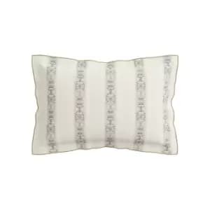 Image of Bedeck of Belfast Hemma Oxford Pillowcase, Linen/Chartreuse