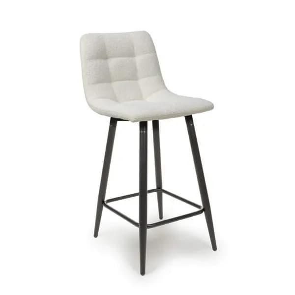Image of Shankar Lichfield Boucle Cream Bar Stools - Neutral 454394cm