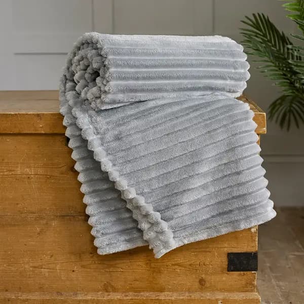 Image of Deyongs Radley Fleece Throw, Silver