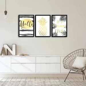 Image of 3PSCT-01 Multicolor Decorative Framed MDF Painting (3 Pieces)