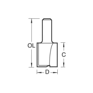 Image of Trend 4/25X1/2 2 Flute Cutter 17 Mm Dia.