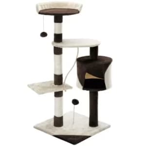 Image of CADOCA Scratching Post Cat Tree Scratch Tree Climbing Sisal CADOCA Scratching Post Cat Tree Climbing Tree Sisal Brown-Beige