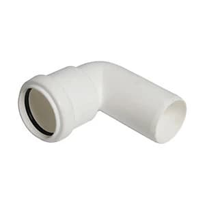 Image of FloPlast WP27W Push-fit Waste 90 Deg Conversion Bend - White 40mm
