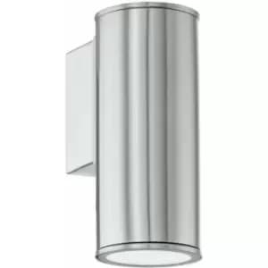 Image of Loops - IP44 Outdoor Wall Light Stainless Steel 1 x 3W GU10 Bulb Porch Down Lamp