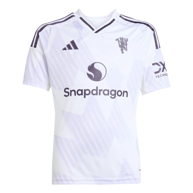 Image of Adidas Manchester United Kids Away Jersey 2025/26 Blanc Unisex 11/12 ans JP3030