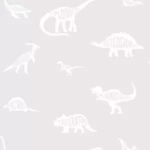 Image of Holden Decor Dino Dictionary Grey Wallpaper