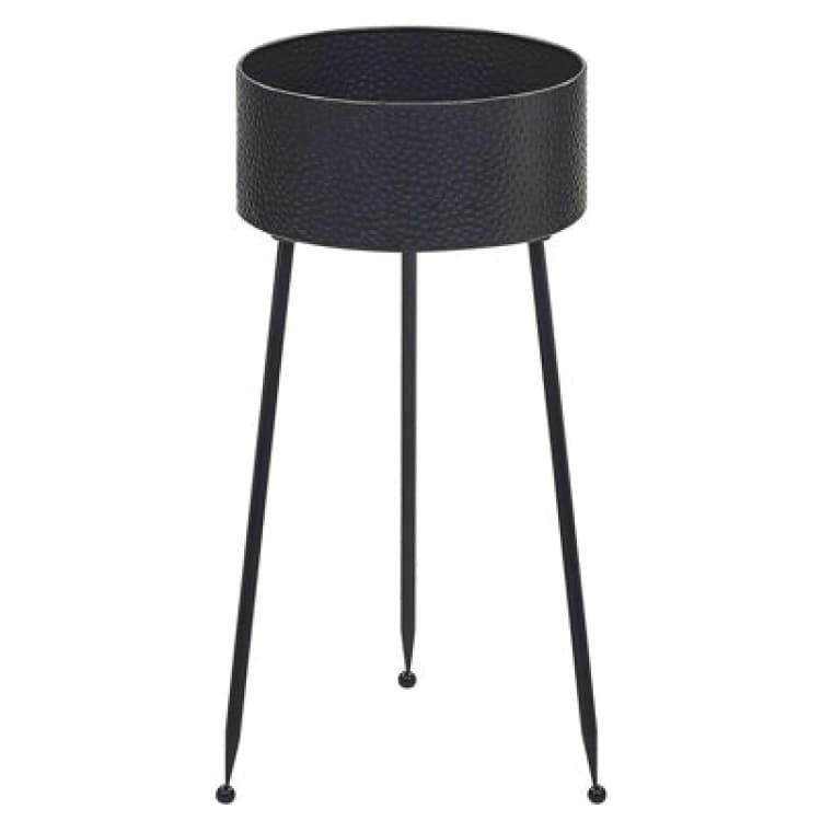 Image of Beliani Plant Stand Leika Metal 29cm Black