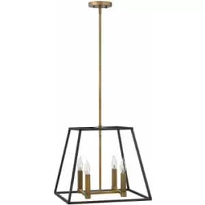 Image of Loops - 4 Bulb Ceiling Pendant Light Fitting Bronze LED E14 60W Bulb