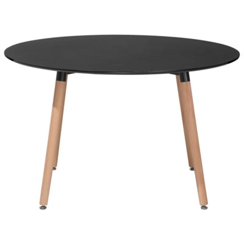 Image of Beliani Dining Table Bovio Black 120 Cm 120 Cm