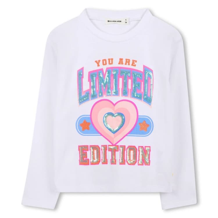 Image of BILLIEBLUSH Kids Graphic Long Sleeve T-Shirt Long Sleeve T-Shirts 4Y White 31402701135