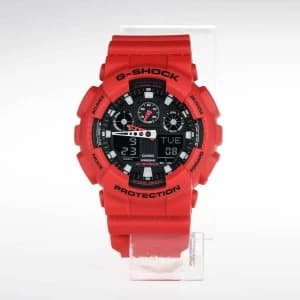 Image of Casio G SHOCK GA 100B 4A Watch Red