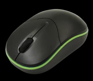 Image of Silvertec QB110 Wireless Mouse- Green/Black