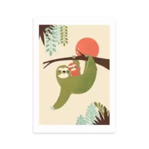 Image of East End Prints Mama Sloth Print MultiColoured