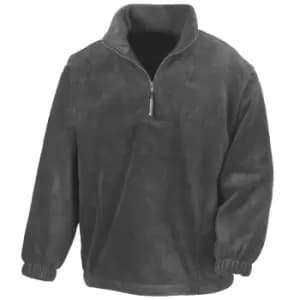 Image of Result Unlined Active 1/4 Zip Anti-Pilling Fleece Top (XS) (Oxford Grey)