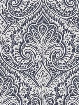 Image of Fresco Jamila Navy/Silver Wallpaper