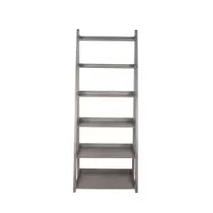 Image of Metz 6-Tier Pine Wood Bookcase Taupe