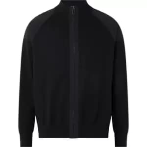 Image of Calvin Klein Mix Media Zip Through Jacket - Black