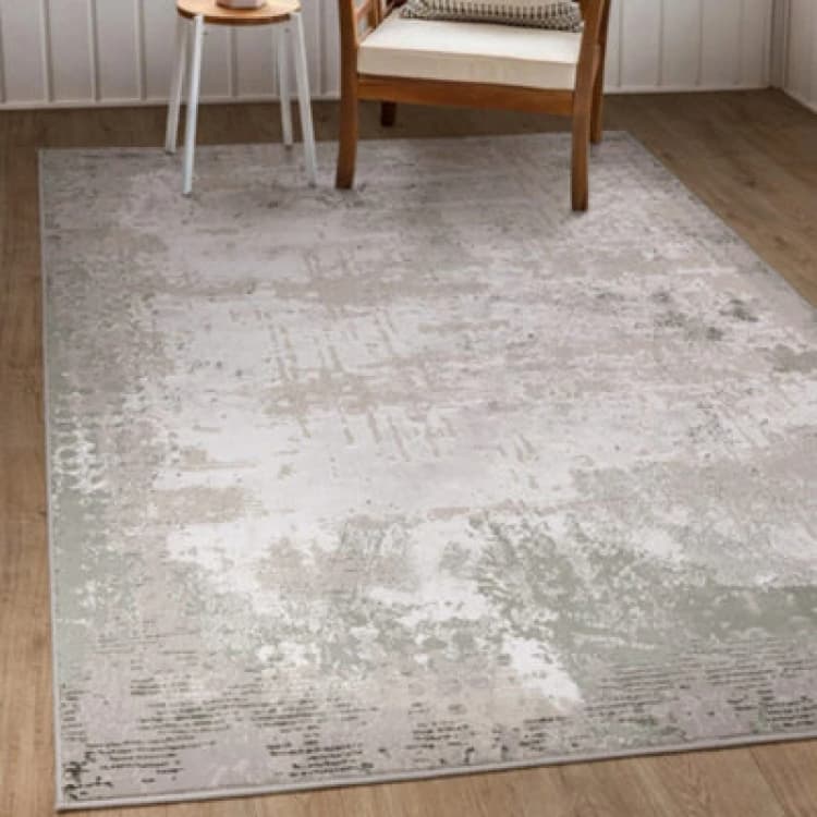 Image of The Rug Edit Ritz Luxe Shimmer Green Living Room Rug 160X220Cm