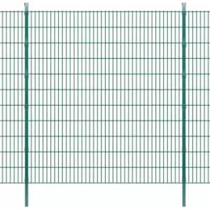 Image of 2D Garden Fence Panels & Posts 2008x2230 mm 12 m Green vidaXL - Green