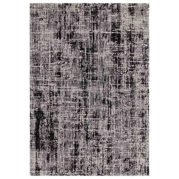 Image of Asiatic Kuza 160X230Cm Abstract Black Rug KUZA1602300012