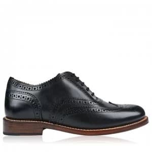 Image of Full Circle Brogue Shoes - Black