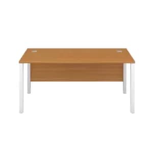 Image of Goalpost Ultra Modern Home Office Desk - Oak - White