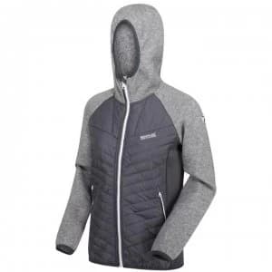 Image of Regatta Pemble II Hybrid Full Zip Hooded Fleece - Ash/Black