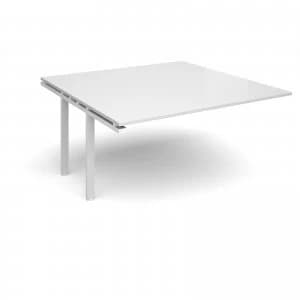 Image of Adapt II Boardroom Table Add On Unit 1600mm x 1600mm - White Frame wh