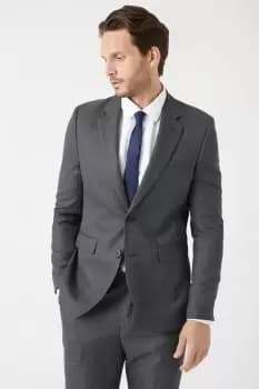 Image of Slim Charcoal Wide Self Stripe Suit Jacket
