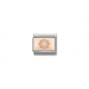 Image of Classic Rose Gold Wind Rose Link 430110/03