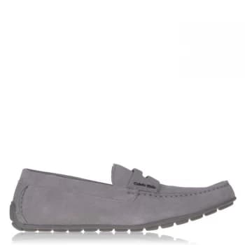 Image of Calvin Klein Ivan Calf Suede Loafer Mens - Toffee