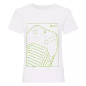 Image of Xbox Girls Controller T-Shirt (7-8 Years) (White)