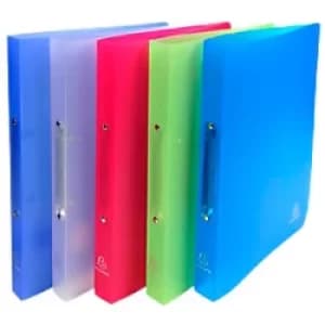 Image of Exacompta Ring Binder Chromaline 54469E Polypropylene A4 2 ring Assorted Pack of 20