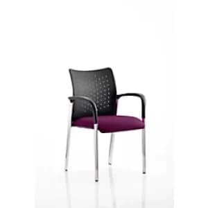 Image of Dynamic Visitor Chair Fixed Armrest Academy Seat Tansy Purple