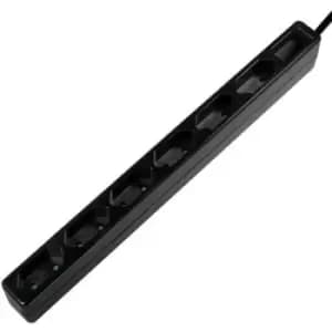 Image of LogiLink LPS231B Power strip (w/o switch) 6x Black Euro plug