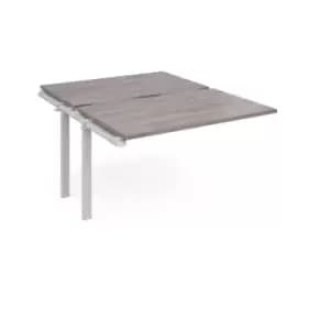 Image of Adapt sliding top add on unit single 1200mm x 1600mm - white frame and grey oak top