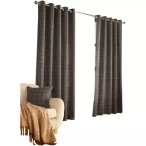 Image of Furn Ellis Ringtop Eyelet Curtains (117 x 137 cm) (Navy) - Navy